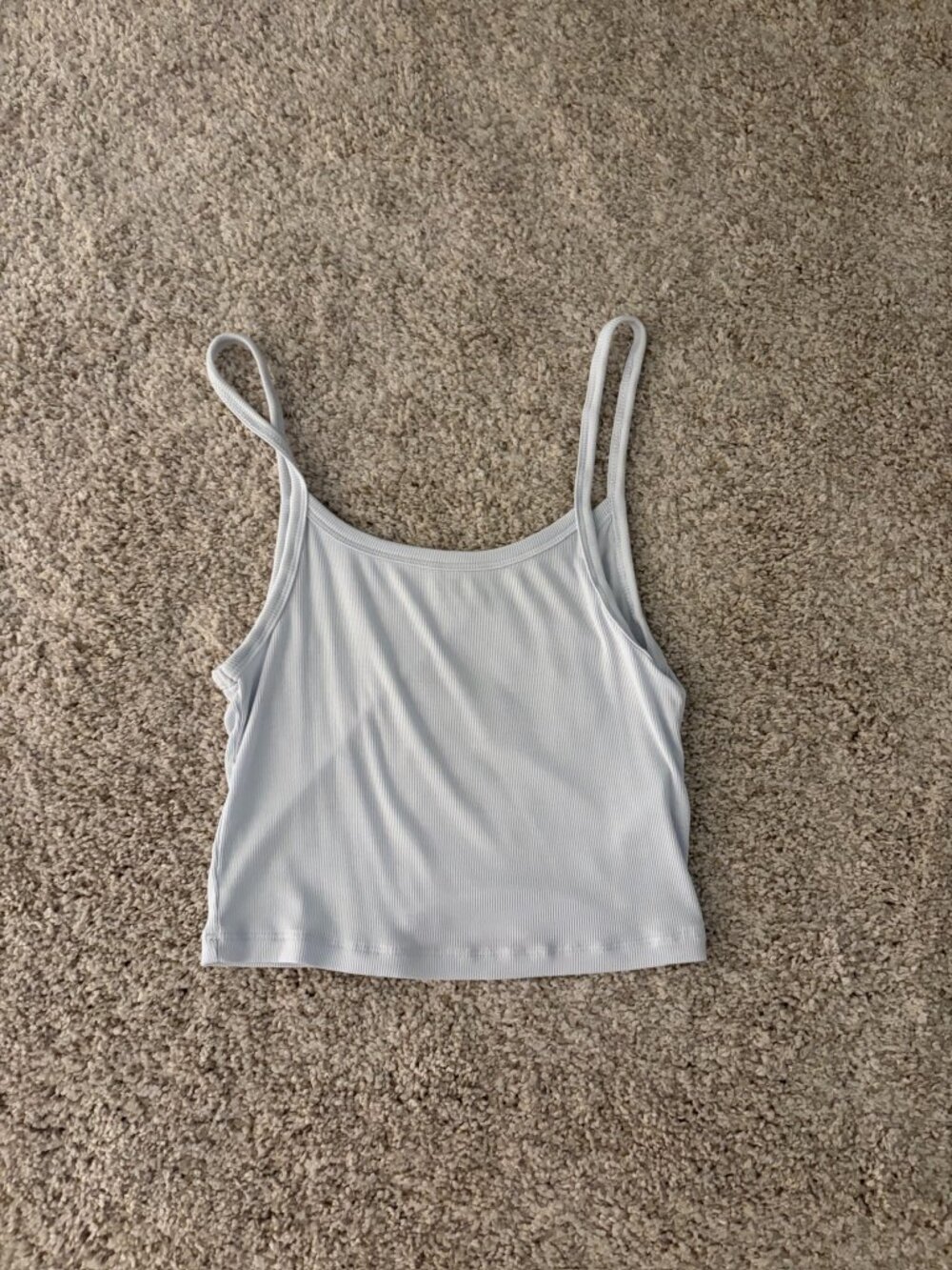 Sunday Best Light Blue Cropped Tank Top